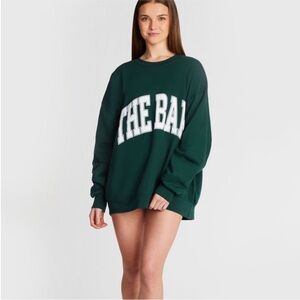 The Bar Varsity Sweatshirt Hunter Green Sz XL